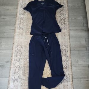 Med Couture Navy Blue Scrub Set